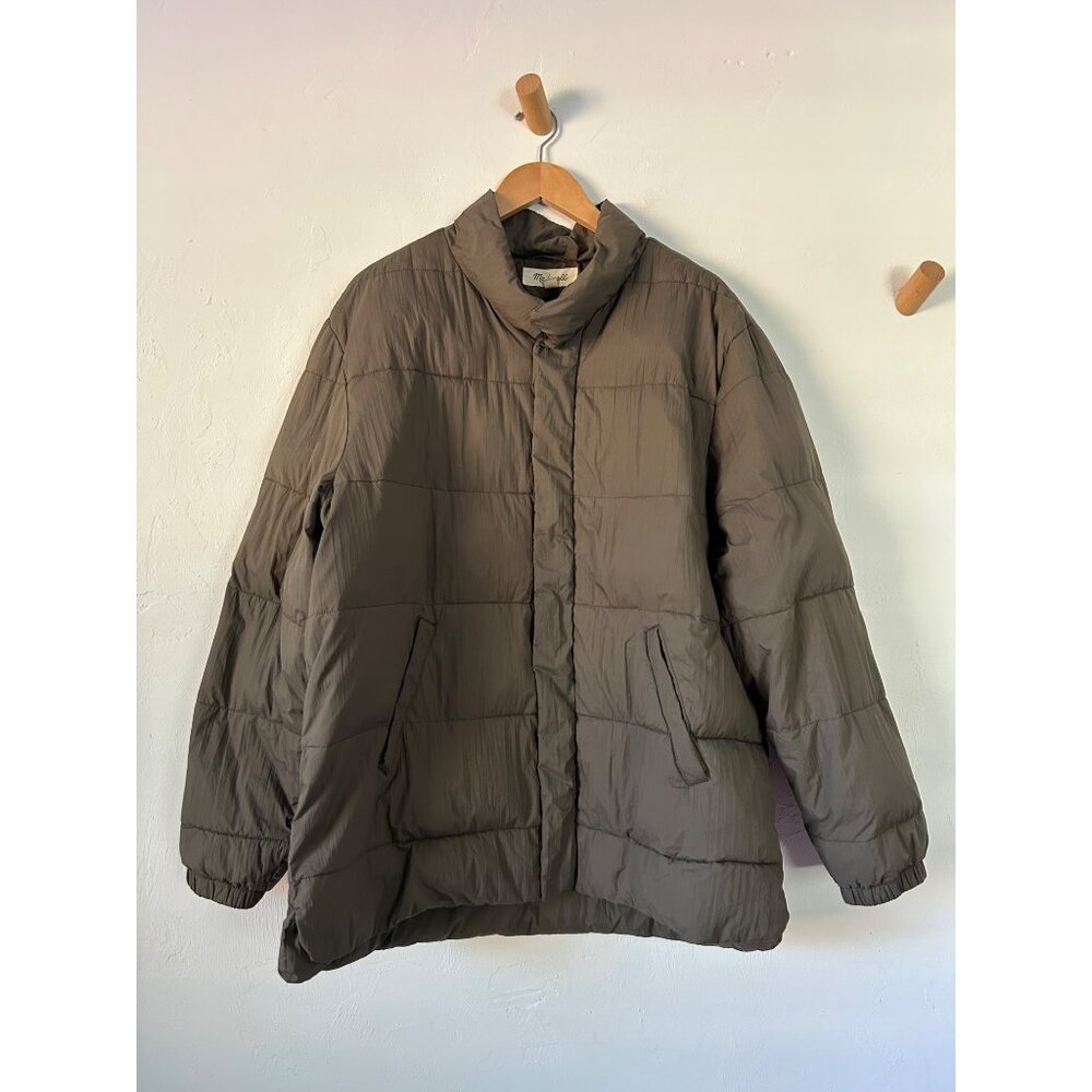 Madewell Men's XL Quilted Puffer Jacket Cargo Green - Picture 2 of 12